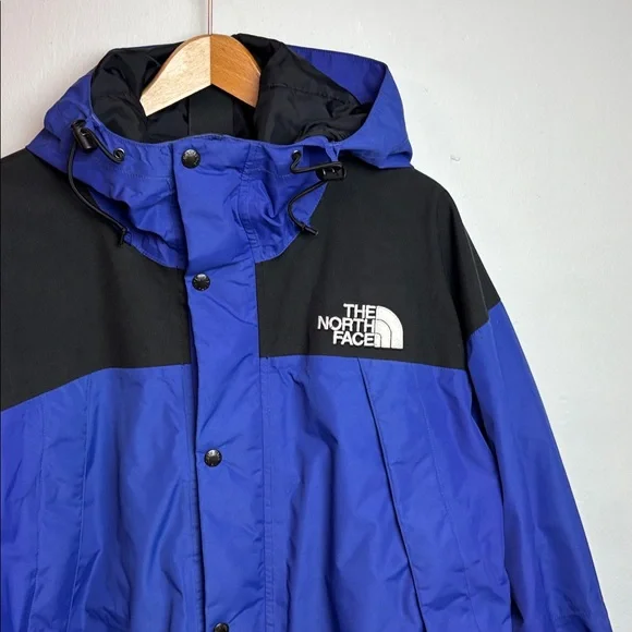 VTG 90s The North Face Gore-Tex Men’s Mountain Jacket Large Blue Black - Picture 3 of 12